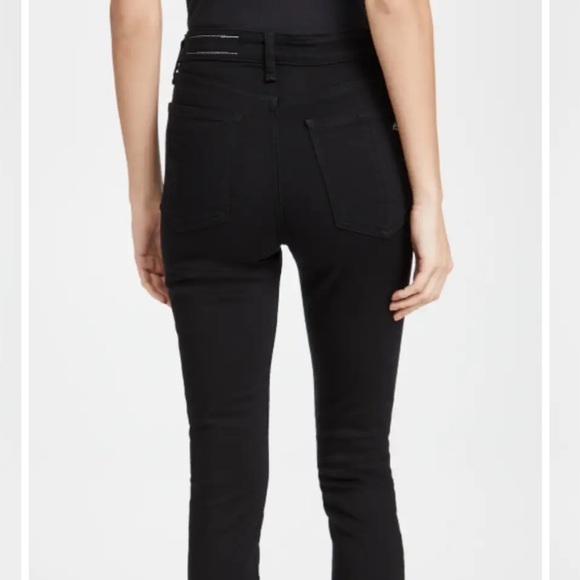 rag & bone nina high rise skinny black denim size 24 - Picture 6 of 16